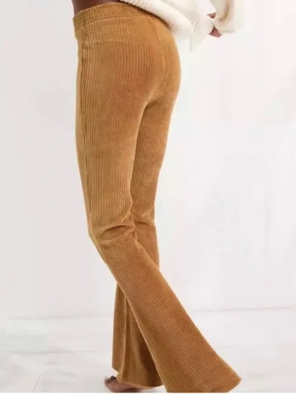 Aerie Groove On Ribbed Flare Velour Pants Size Large